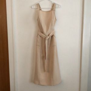 CMEO Collective Nude midi apron dress